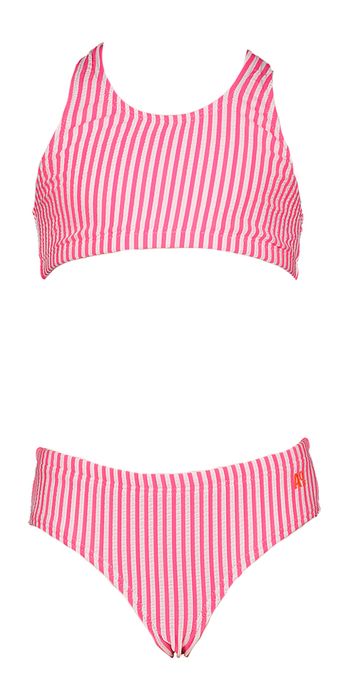 Pink gestreepte beachwear AO