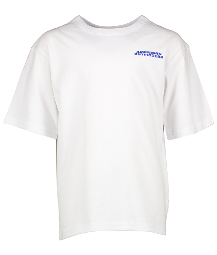 Witte t-shirt met print en logo AO76
