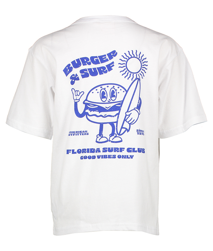 Witte t-shirt met print en logo AO76