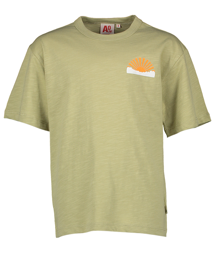Groene t-shirt met print AO76