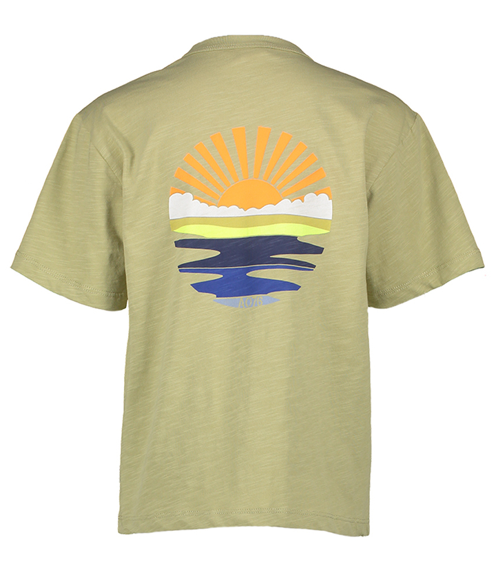 Groene t-shirt met print AO76