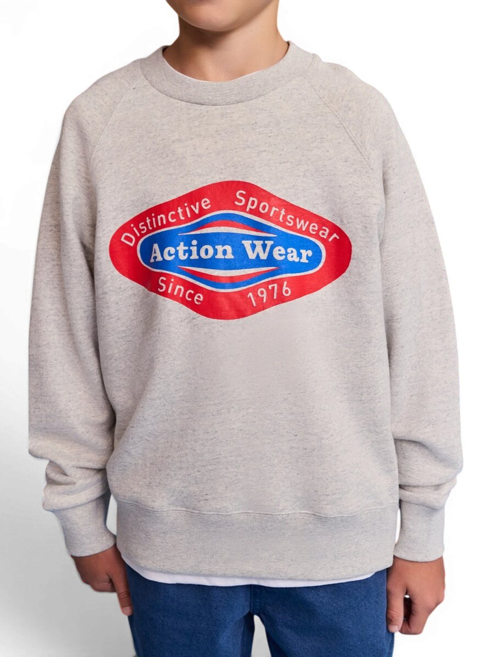 Grijze sweater print AO76