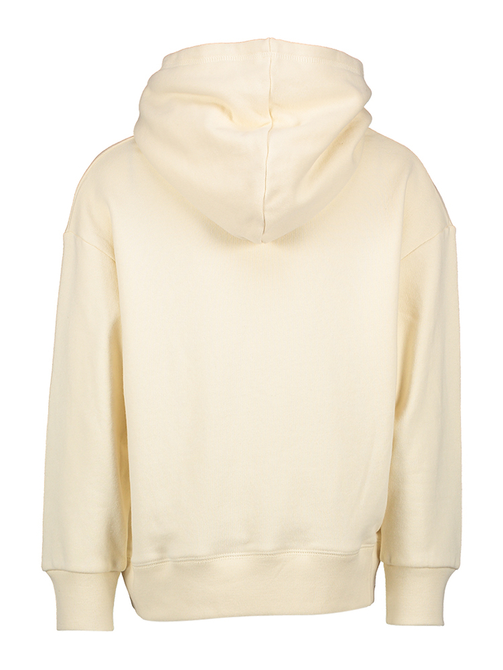 Ecru sweater met kap en print AO76