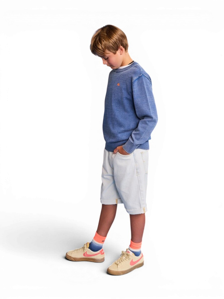 Lichtblauwe jeansshort AO76 