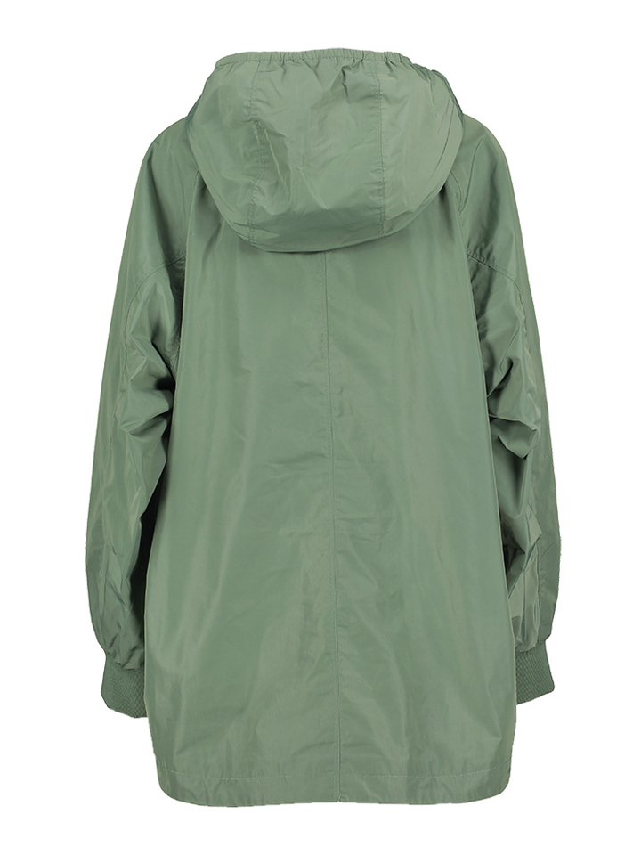 Groene regenjas met kap Roover Bellerose