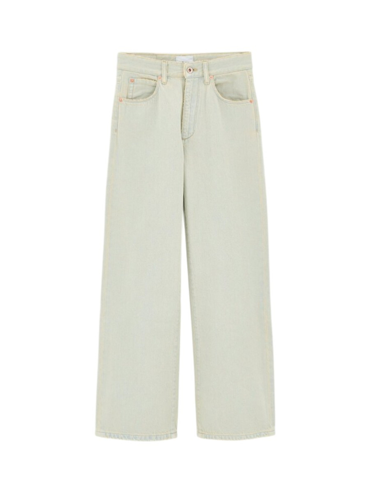 Afgewassen groen flared jeans Poppies Bellerose 