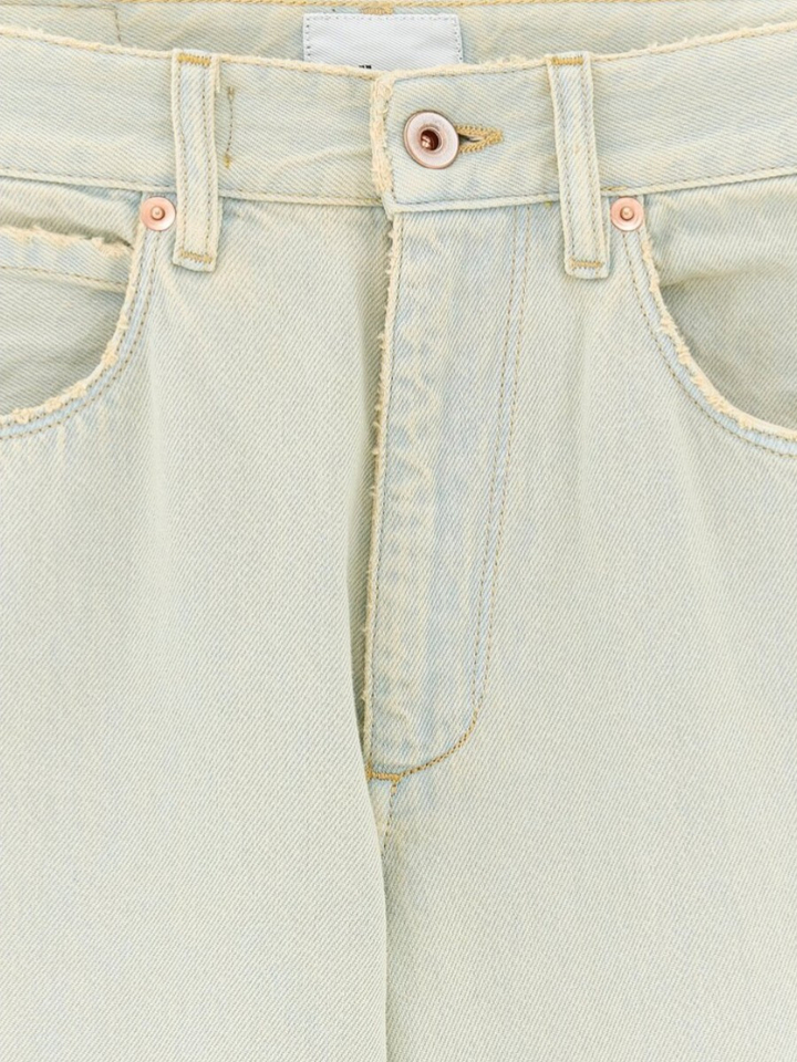 Afgewassen groen flared jeans Poppies Bellerose 