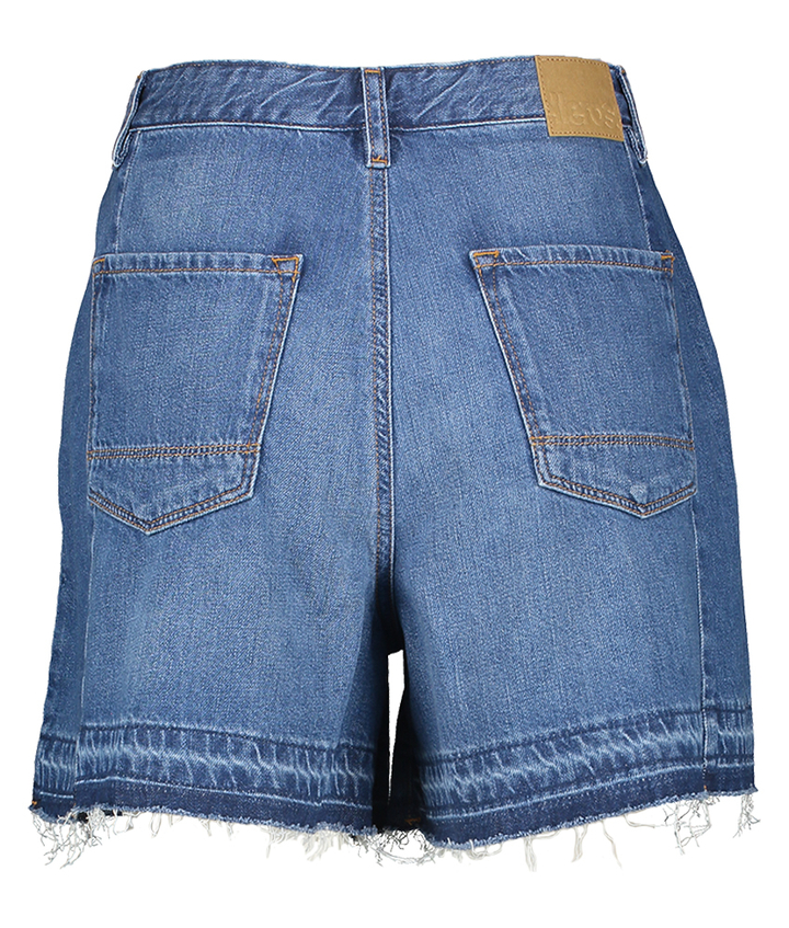 Blauwe jeans short uitgerafelde boord Pethula Bellerose