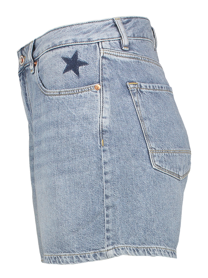 Blauwe jeans short met ster detail Kyle Bellerose 