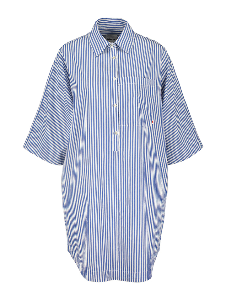 Blauw wit gestreepte losvallende jurk Apoloh Bellerose