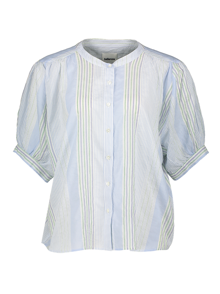 Jeansblauwe gestreepte bloes Hopsa Bellerose junior 