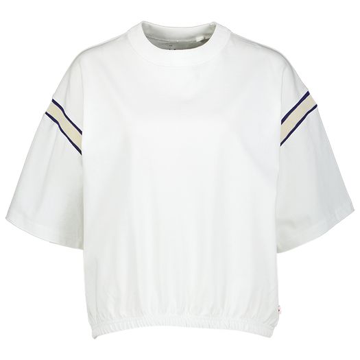 Witte katoenen t-shirt met streep detail Casel Bellerose