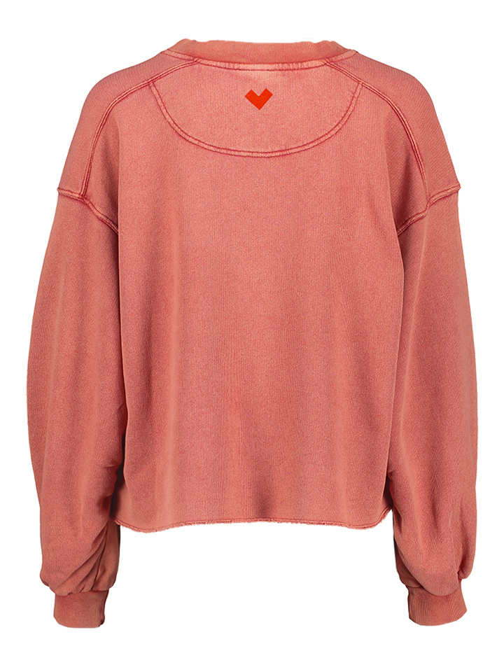 Roze sweater zonder boord onderaan Frante Bellerose 