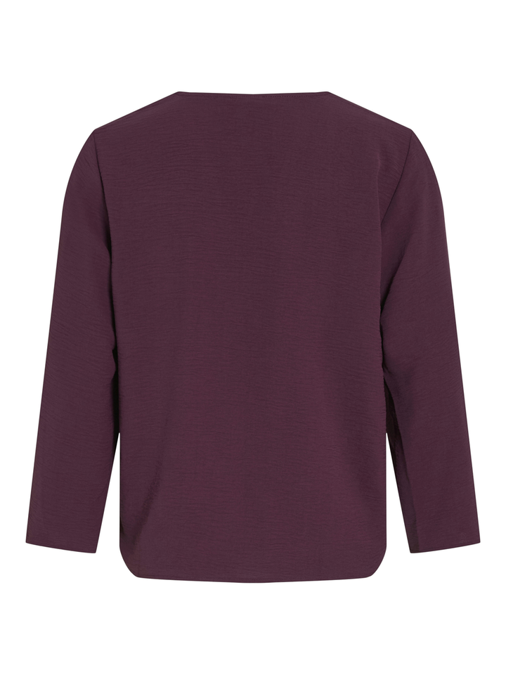 Bordeaux blouse met v-hals Vijosa Vila 