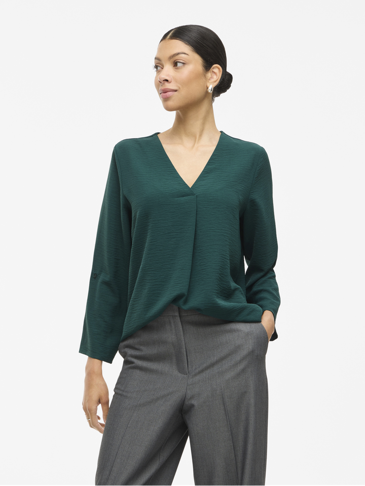 Groene blouse met v-hals Vijosa Vila