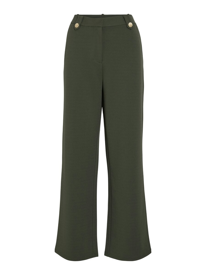 Kaki lange wijde broek Viclua Vila
