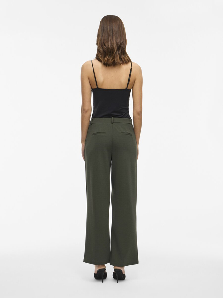 Kaki lange wijde broek Viclua Vila