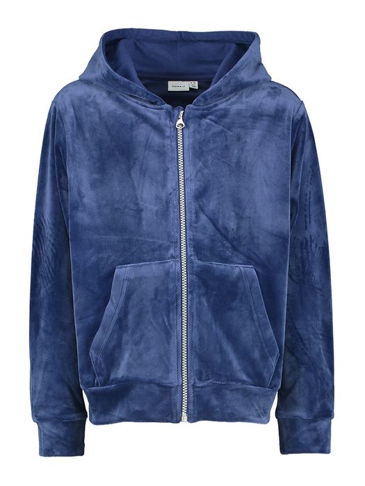 Blauwe zachte gilet met rits Name It