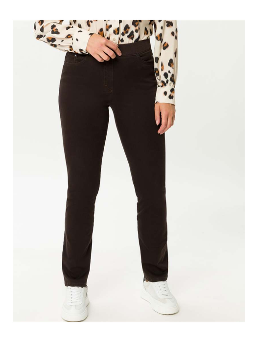 Zwarte lange broek met elastiek Pamina Brax
