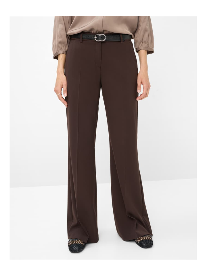 Bruine lange bootcut broek Style.Maine Brax 