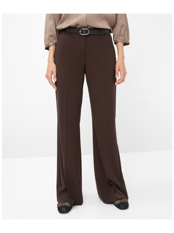 Bruine lange bootcut broek Style.Maine Brax 