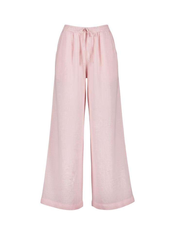 Roze linnen broek Demi Jogger Noir N'Bleu