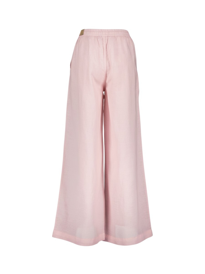 Roze linnen broek Demi Jogger Noir N'Bleu