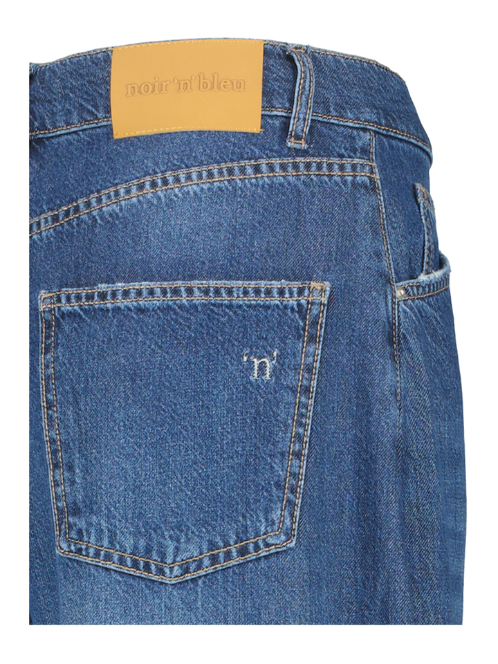 Donkerblauwe balloon denim Antea Noir'N Bleu