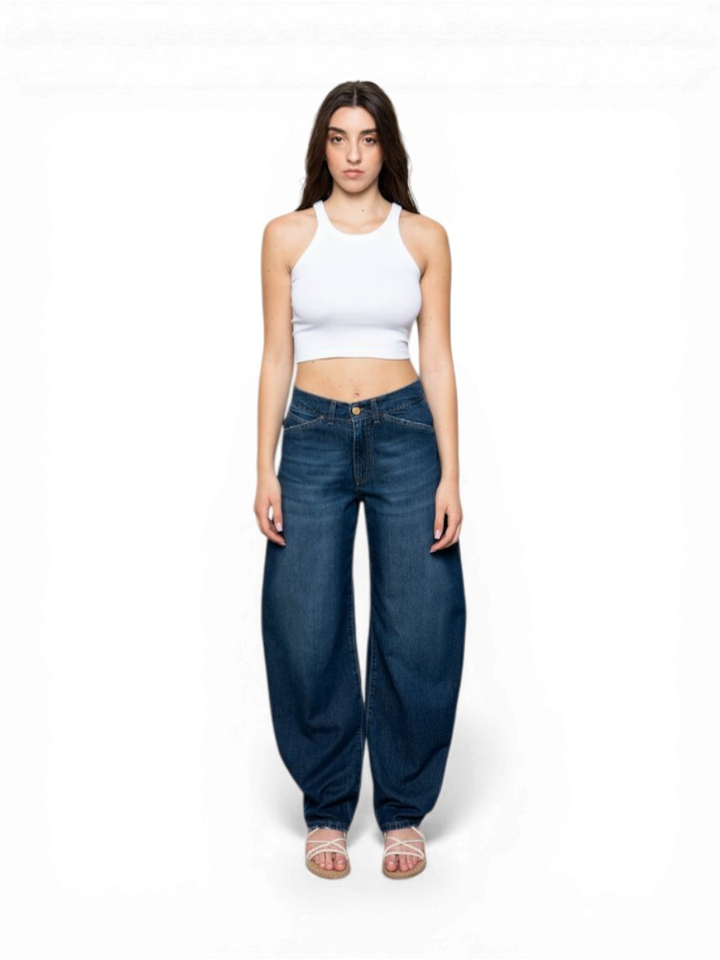 Donkerblauwe balloon denim Antea Noir'N Bleu