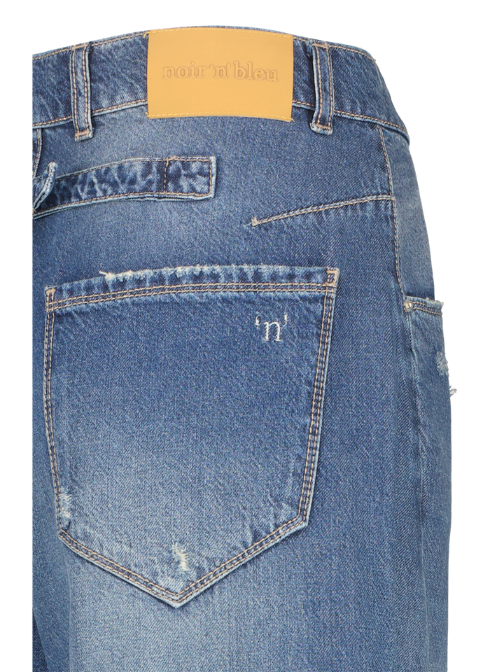 Donkerblauwe baggy jeans Marlene Noir'N Bleu