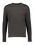 Donkergrijze pull met ronde hals en merklogo Tommy Hilfiger