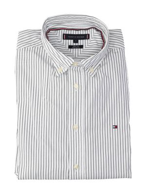 Wit katoenen hemd ( regular fit) met strepen en lange mouwen Tommy Hilfiger