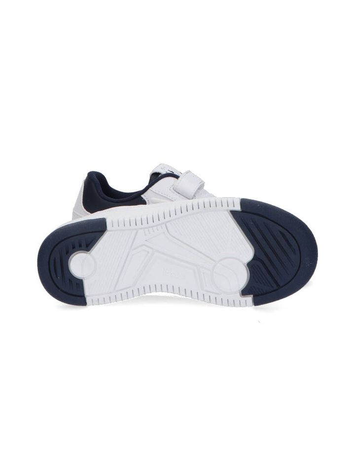 White tumbled navy lage sneakers Ralph Lauren 
