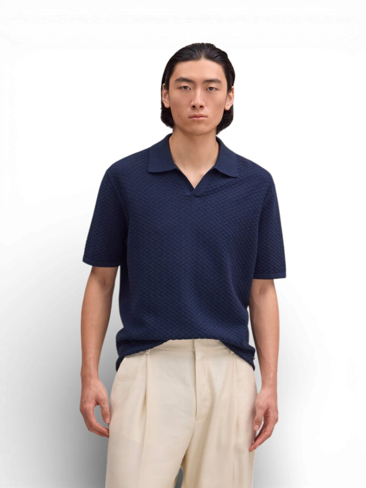 Donkerblauwe polo Paul NN. 07 