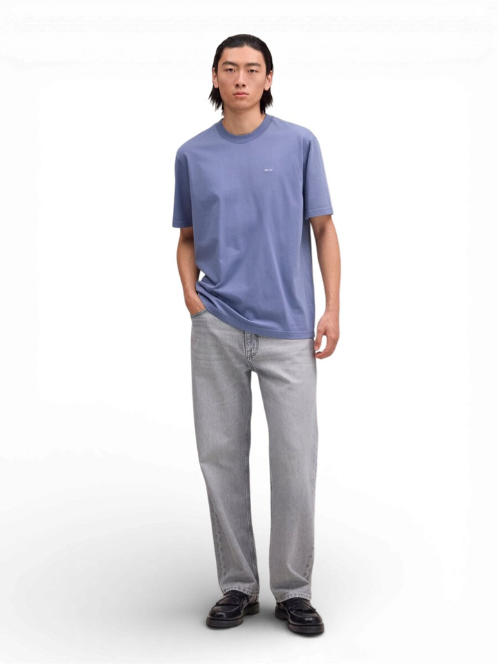Blauwe katoenen T-shirt Adam NN.07
