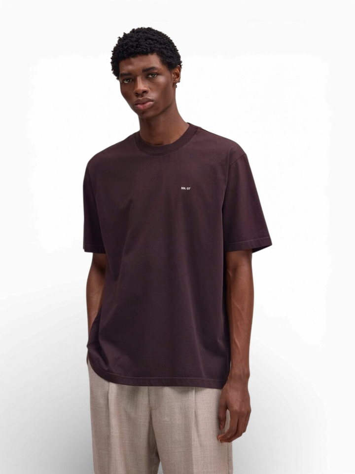 Bruine katoenen T-shirt Adam NN.07
