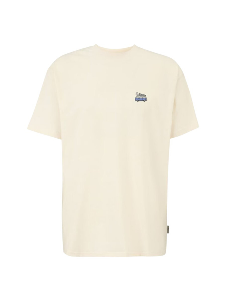 Ecru T-shirt met Borduur Smoking Van Iriedaily