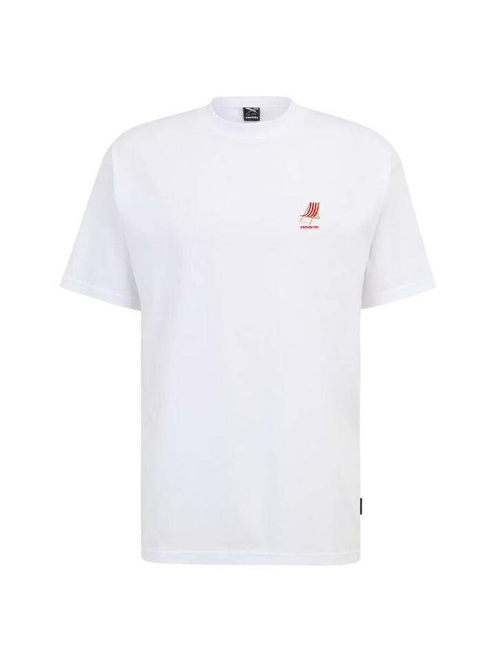 Witte t-shirt met borduur Homeoffice Iriedaily