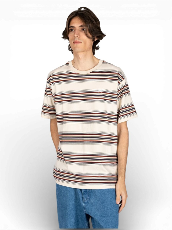 Beige gestreepte t-shirt Rayas Iriedaily 