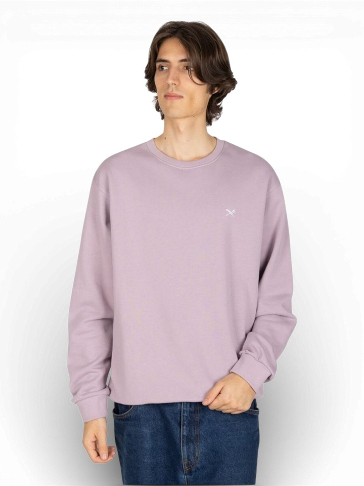 Lila sweater met logo Mini Flag Iriedaily