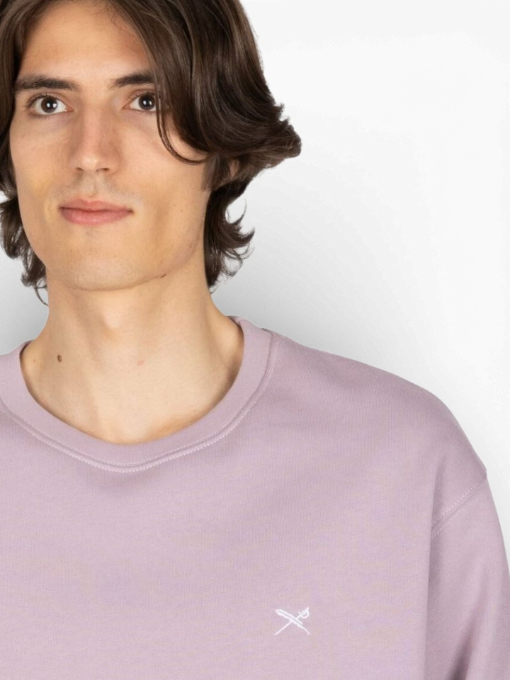 Lila sweater met logo Mini Flag Iriedaily