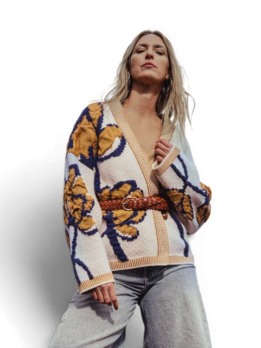 Witte gilet met print Odyssea K&J