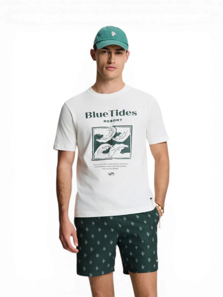 Donkergroene zwemshort met patroon Shiwi