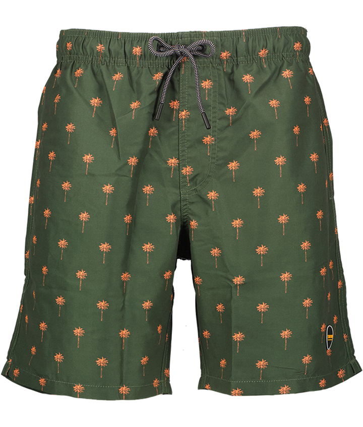 Groene zwemshort met oranje detail Schrached Palm Shiwi 