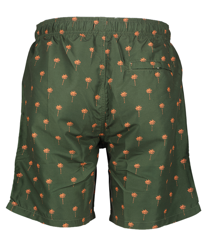 Groene zwemshort met oranje detail Schrached Palm Shiwi 