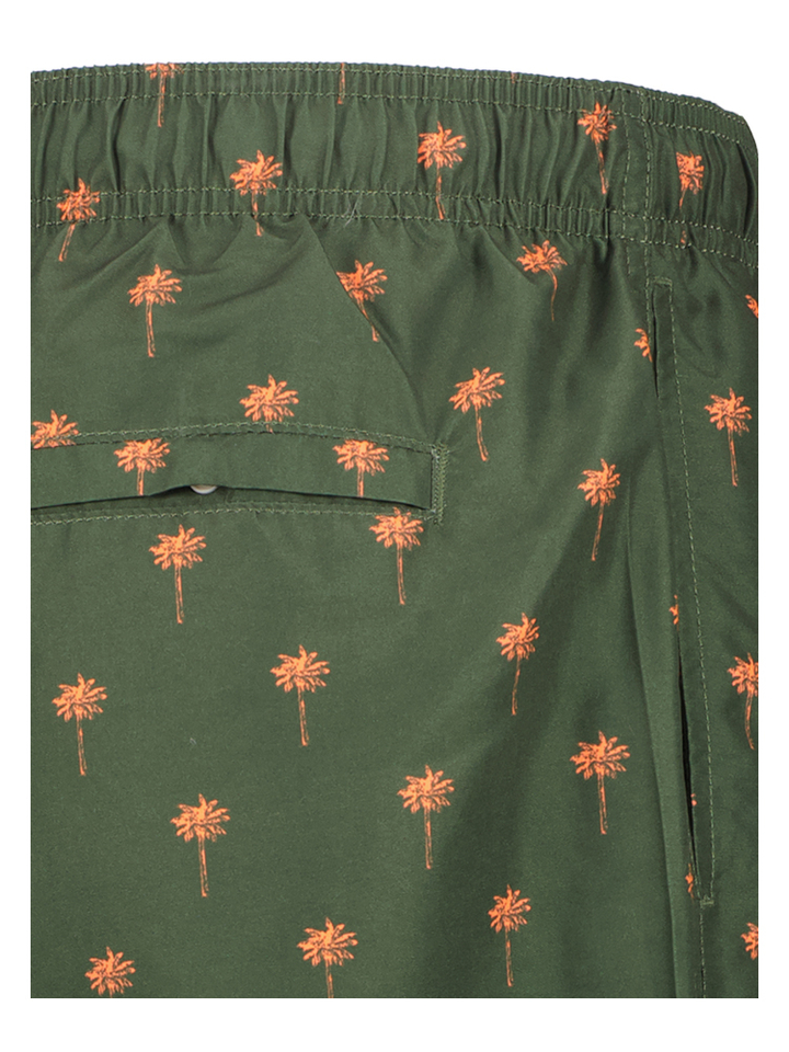 Groene zwemshort met oranje detail Schrached Palm Shiwi 