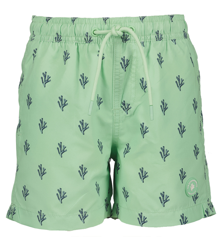 Groene zwemshort Milo sketched coral Shiwi