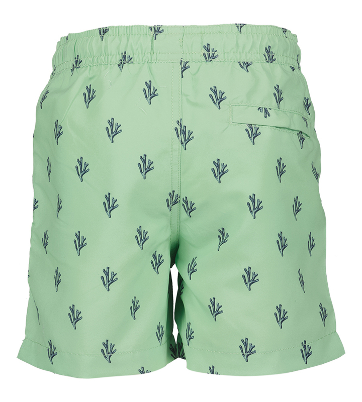 Groene zwemshort Milo sketched coral Shiwi