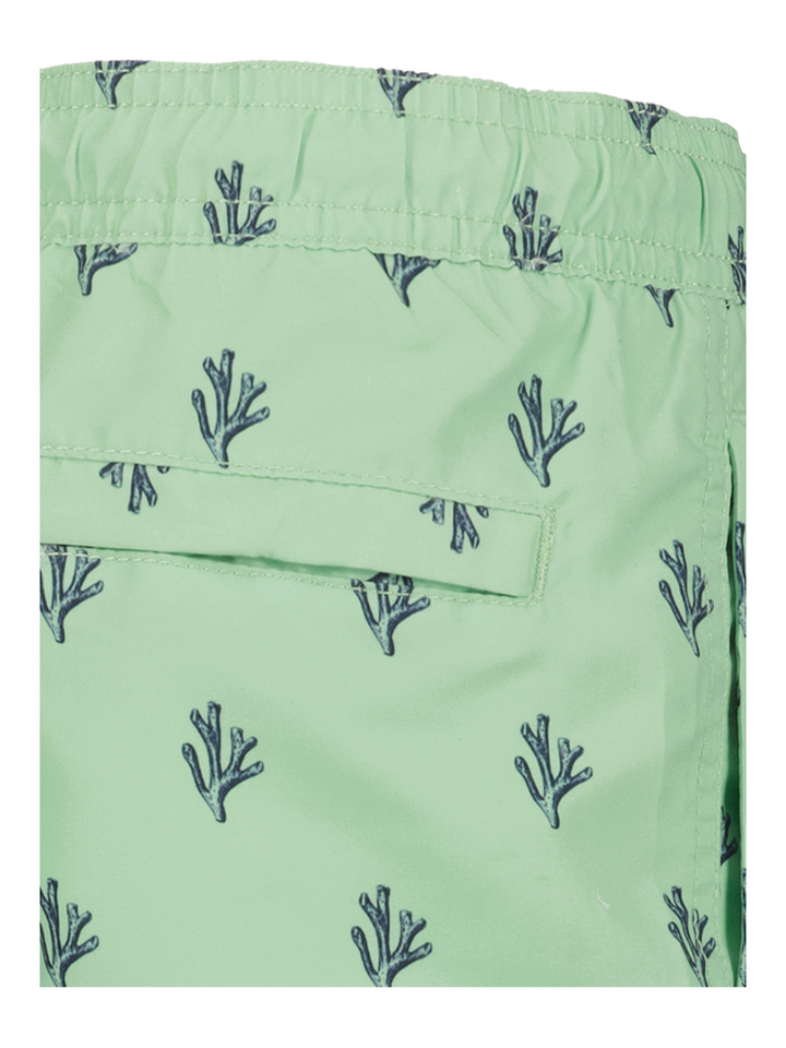 Groene zwemshort Milo sketched coral Shiwi