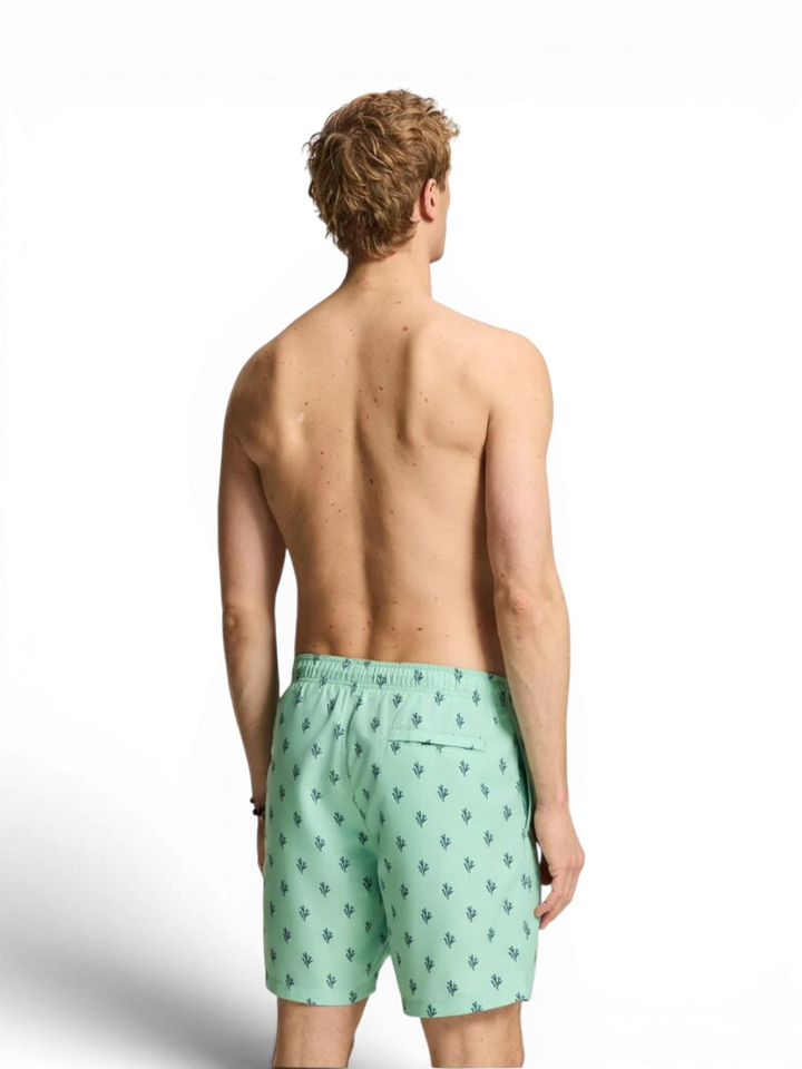 Groene zwemshort Milo sketched coral Shiwi